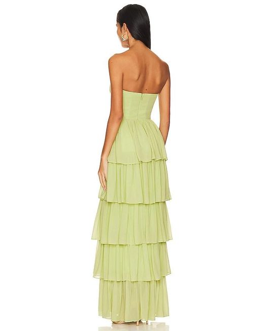 Lovers + Friends Yellow Hattie Gown