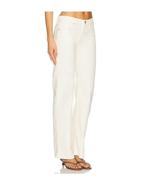 Hudson White Kelli Low Rise Loose Straight