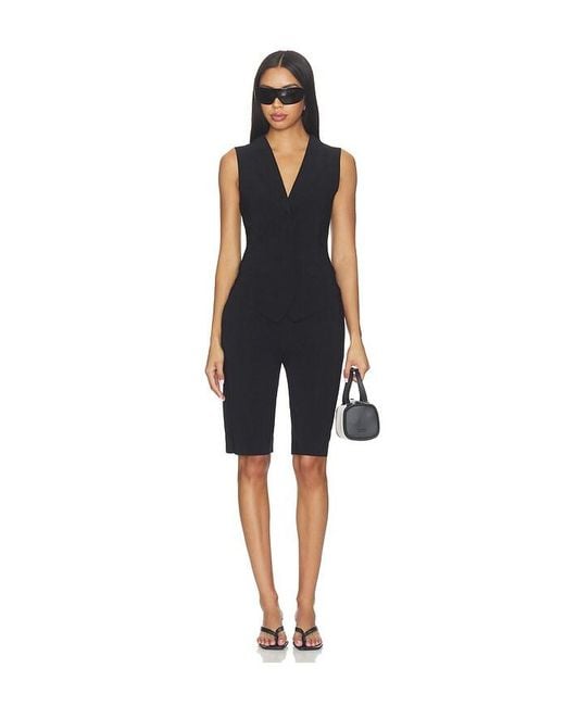 Norma Kamali Blue Flat Front Bermuda Short