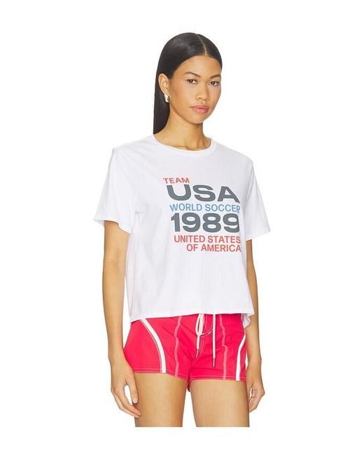 Sunny Somewhere Red Team Usa World Soccer Tee
