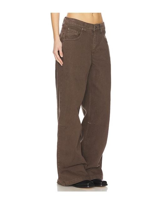 Jaded London Brown Colossus Wide Leg Jeans