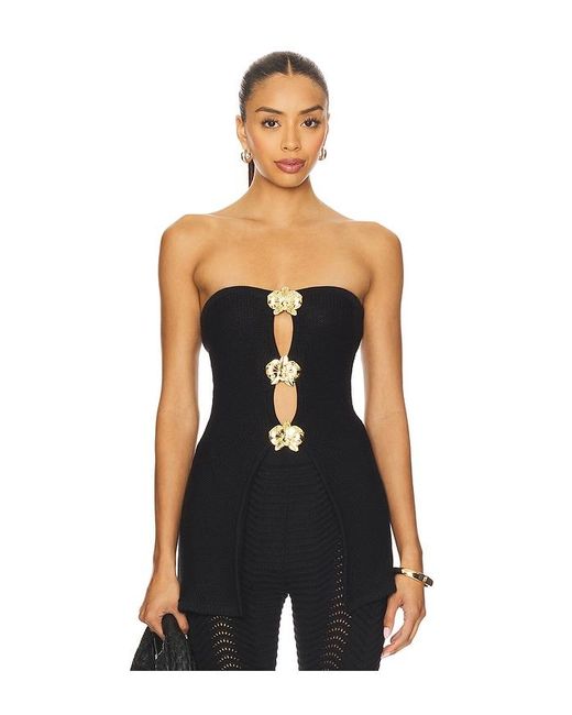 Cin Cin Black Lotus Knit Top