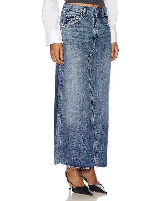 Citizens of Humanity Circolo Reworked Maxi Skirt Blue