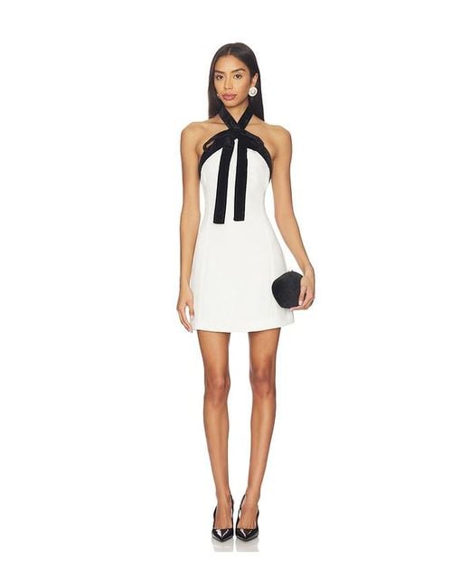 Jonathan Simkhai White Jolie Mini Dress With Neck Tie