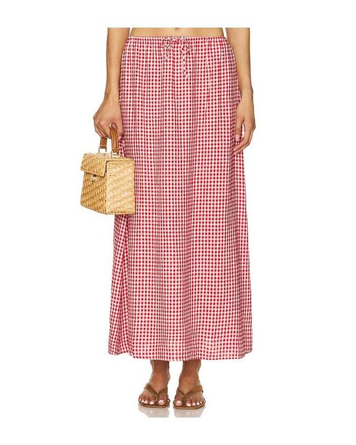 Falda Maxi Skirt En Color Rojo Talla En WeWoreWhat de color Pink