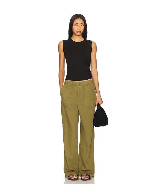 GOOD AMERICAN Green Lite Linen Jeans