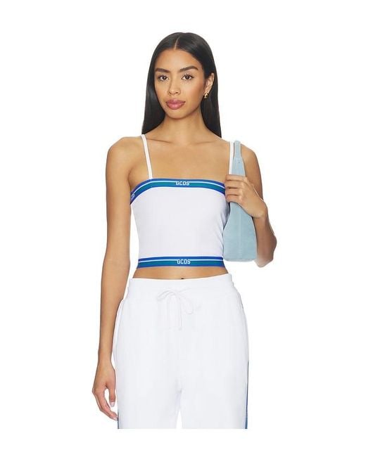 Gcds Blue Logo Tape Mini Top