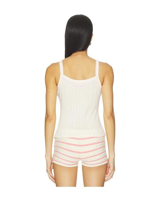 Frankie's Bikinis Natural Travel Pointelle Tank
