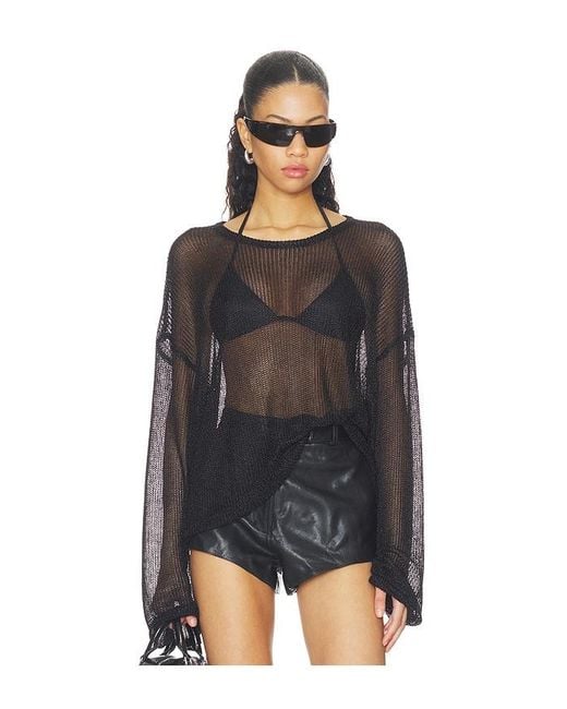 Lioness Black Bloom Long Sleeve Top
