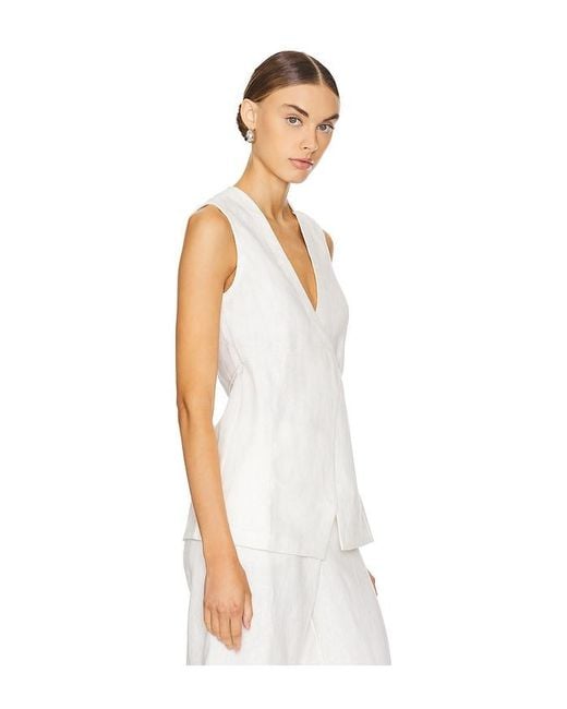 Faithfull The Brand White Lulea Wrap Vest