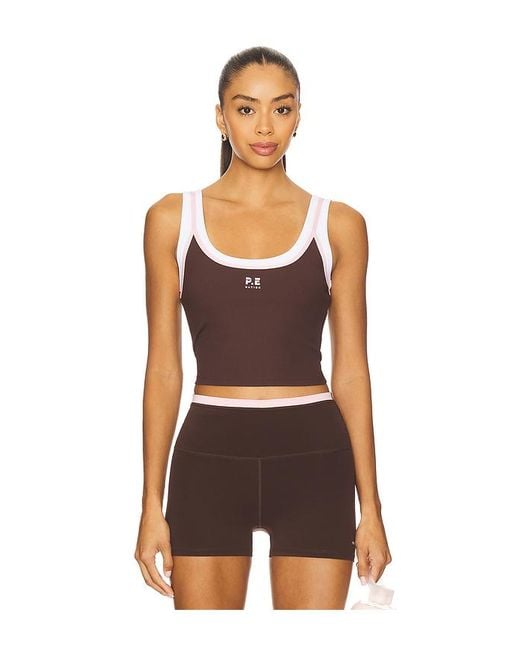 P.E Nation Forward Tank Top Brown