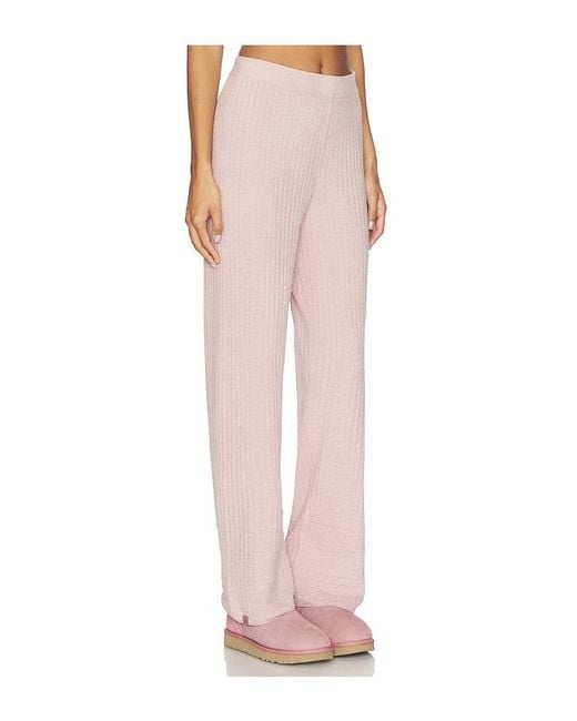 Barefoot Dreams Pink Cozychic Ultra Lite Textured Hem Rib Pant