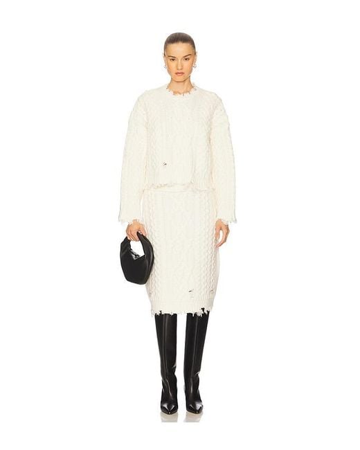 Jonathan Simkhai White Kurzer Pullover Fleix