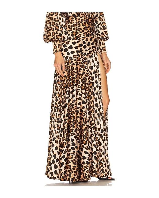 Bronx and Banco Cleopatra Leopard Maxi Skirt Multicolor