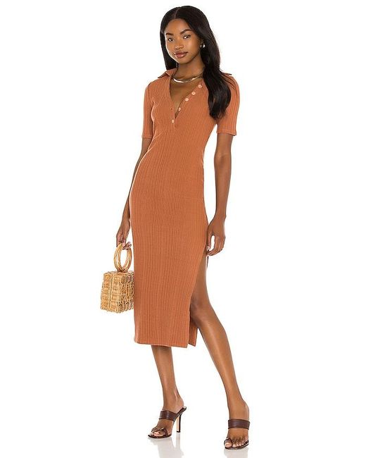 X Sofia Richie Inaya Dress in Rust. Revolve Women Clothing Dresses Bodycon Dresses 