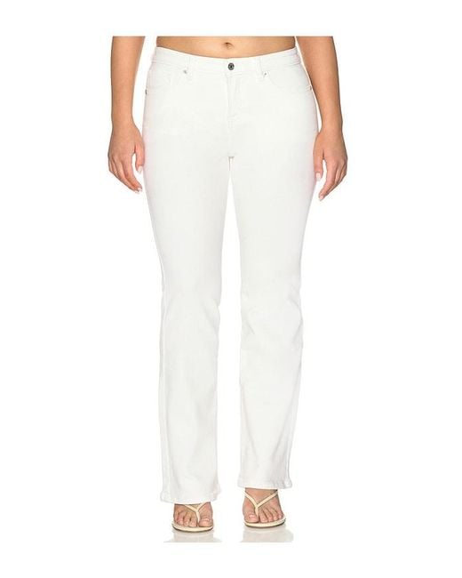 GOOD AMERICAN White Low Boot Jeans