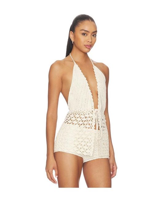 MORE TO COME White Alice Tie Front Top