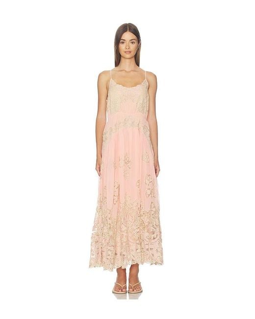Sea White Gracelyn Lace Embroided Maxi Slip Dress