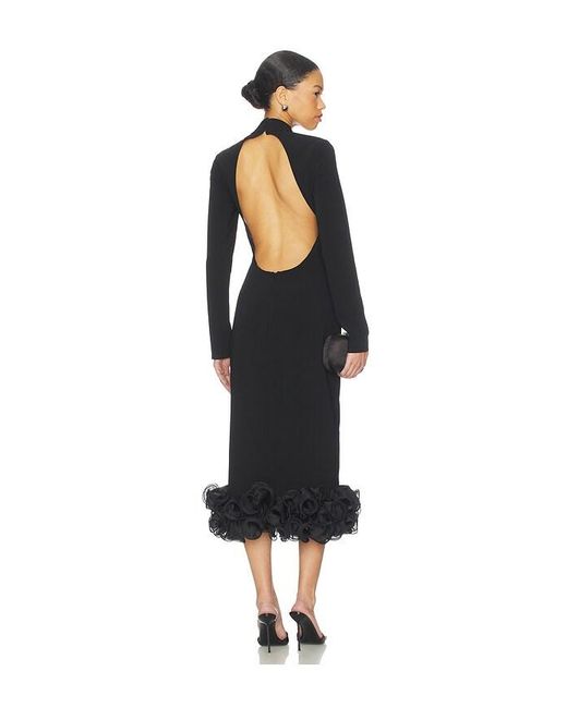 Lovers + Friends Black Ophelia Midi Dress