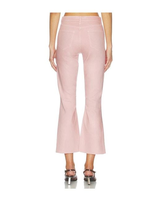L'Agence Pink Kendra High Rise Crop Flare