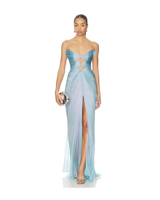 Maria Lucia Hohan Blue Cassiopeia Maxi Dress