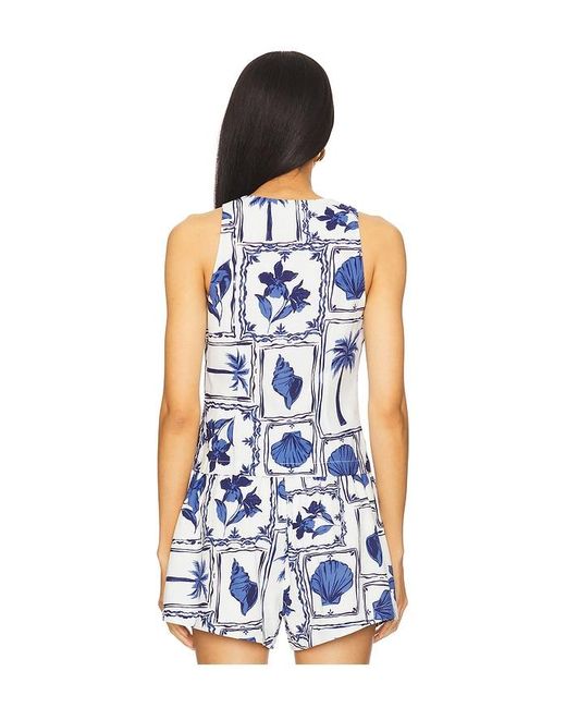 MINKPINK Blue Sylvie Keyhole Top