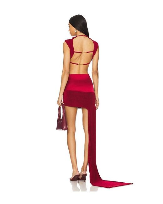 Khanums Red Backless Cropped Tee