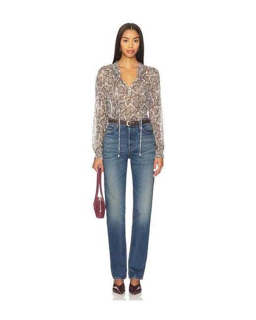 Veronica Beard Blue Hickory Blouse