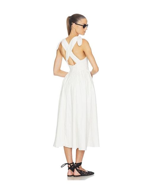 Helsa White Fairweather Midi Dress