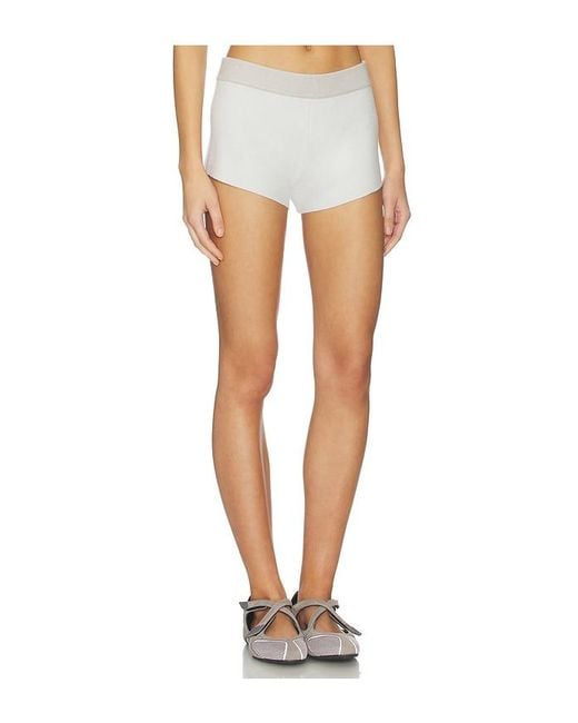 Lioness White Housewife Knit Short