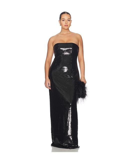 L'academie Black Veleda Sequin Gown