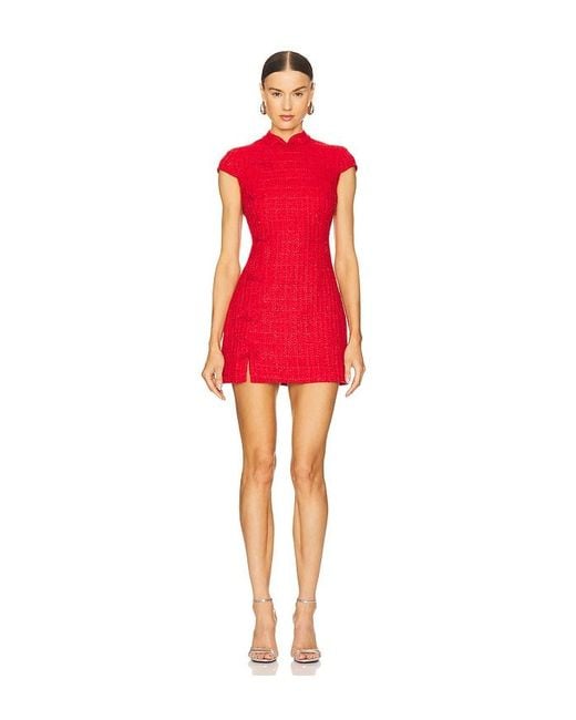 SAU LEE Red Natasha Dress
