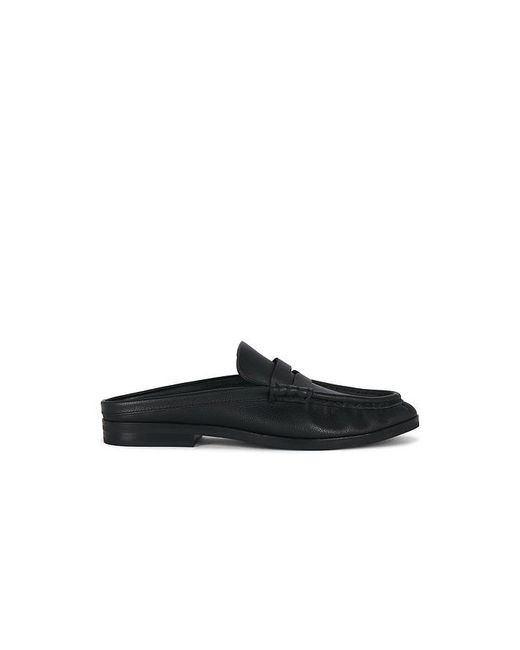 Jonathan Simkhai Black Dean Pebble Leather Loafer Mule