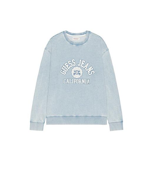 Guess Blue Crew Neck Sweatshirt for men