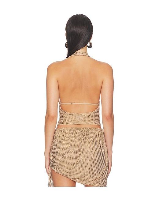 HAELO Natural Cowl Halter Top
