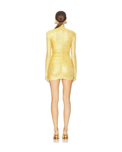 Norma Kamali Yellow Long Sleeve Pickleball Dress