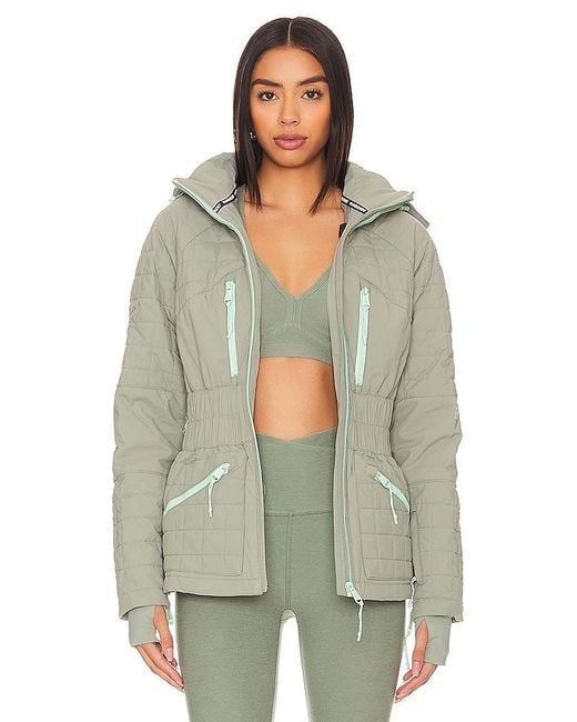 Free People Green X Fp Movement All Prepped Ski Jacket In Greyed Olive