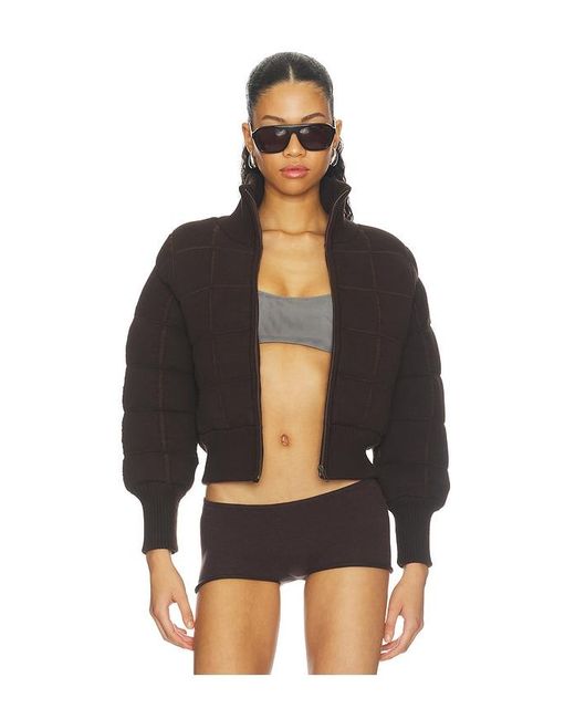 Isa Boulder Black Ripped Quilt Bomber