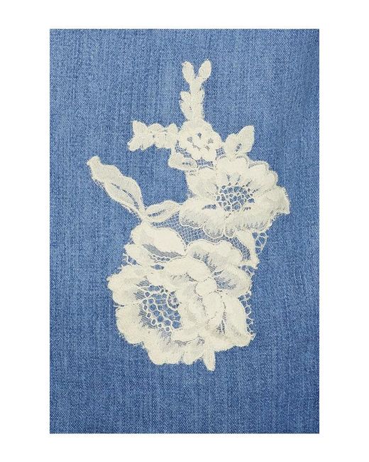 LoveShackFancy Blue Kelith Shirt
