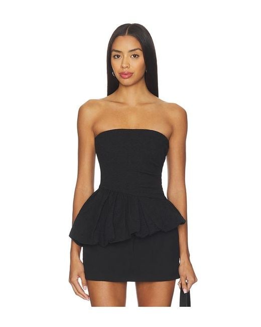 Bec & Bridge Black Rowena Strapless Top
