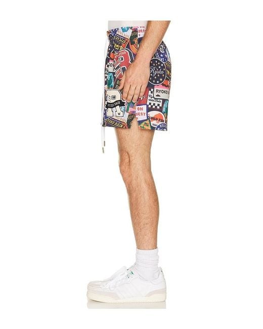 Ryoko Rain Blue Patch Collection Shorts for men