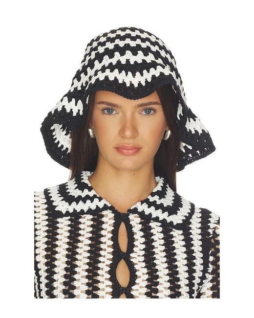L'academie Black Arriel Crochet Hat