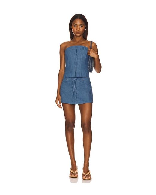 Lovers + Friends Blue Bridgit Top
