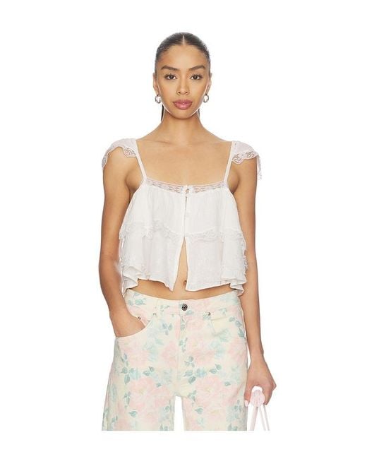 Steve Madden White Leta Top