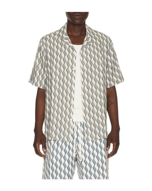 Frescobol Carioca White Roberto Linen Shirt for men