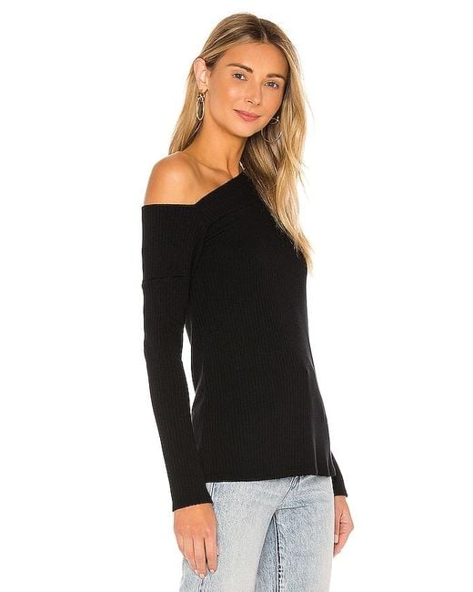 Michael Lauren Black Maples Long Sleeve Top