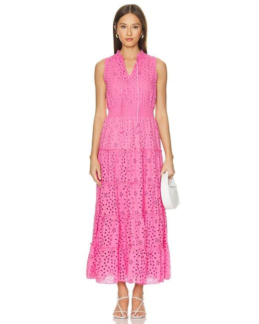 1.STATE Pink Mock Neck Maxi Dress