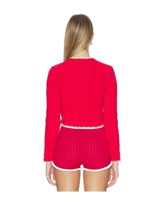 Polo Ralph Lauren Red Cotton Long Sleeve Cardigan