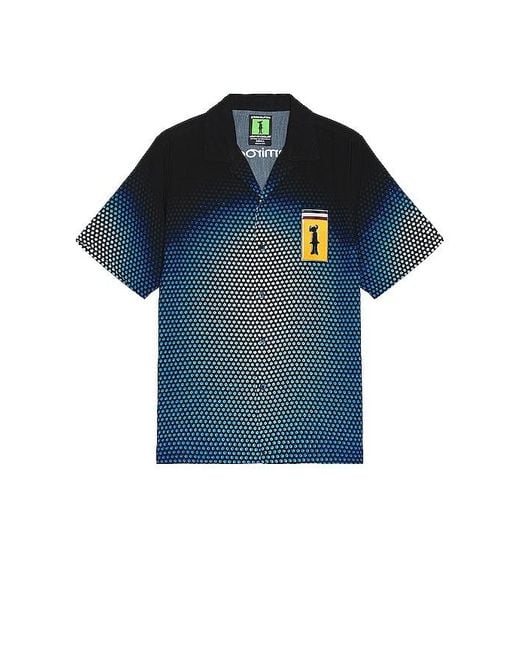 Pleasures Blue Without Moving Button Down Shirt for men