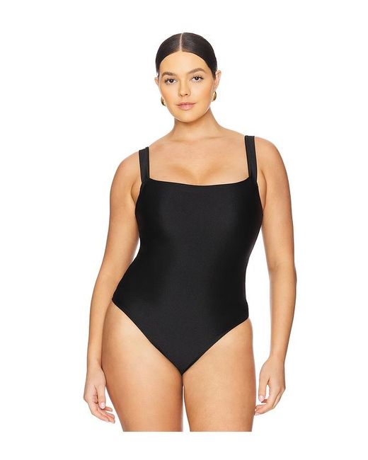 GOOD AMERICAN Black Compression Shine Bodysuit